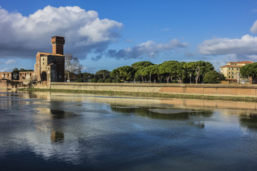 Obraz premium Arno River and Citadel. 