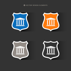 Web design of university icon