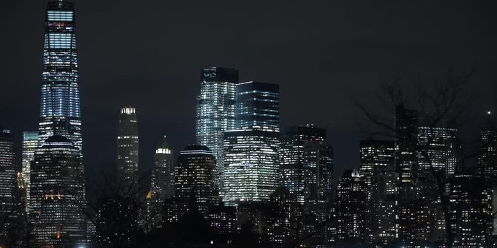 Lights of Manhattan During Late Evening Hours. New York City, United States of America.