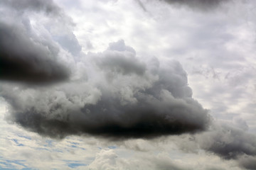 cloudy grey cloud on the gloomy sky before a thunderstorm