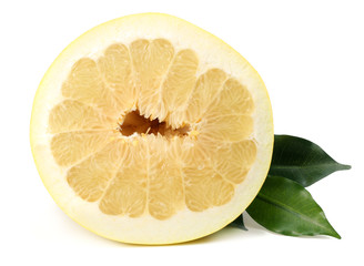 Pomelo fruit isolated on white background