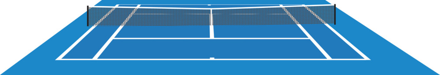 Blue tennis court. vector illustration
