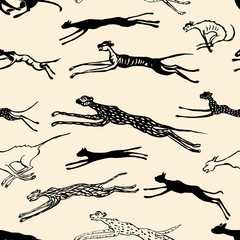 pattern of the running wild cats