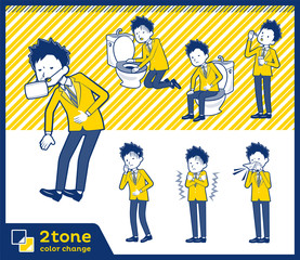 2tone type school boy Brown Blazer_set 09