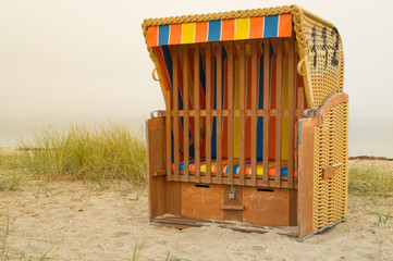 Strandkorb an der Nordsee