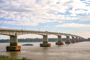 Bridge over the  Mekong river in Cambodia