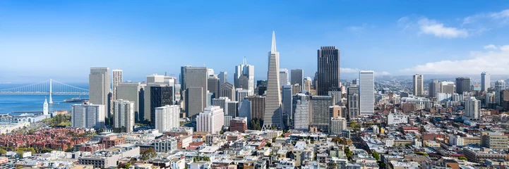 Meubelstickers San Francisco San Francisco skyline in de zomer