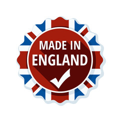 Made in England label illustration