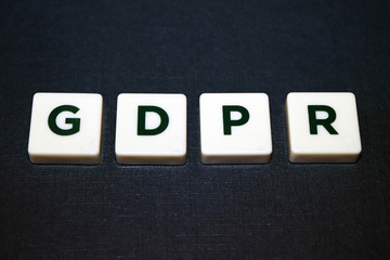 Fototapeta na wymiar General Data Protection Regulation (GDPR) Board Game Tiles