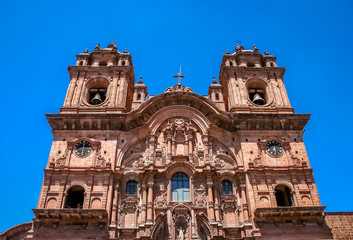 Fototapeta premium Towers of the Cathedral of Santo Domingo in Cusco