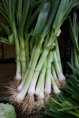 Leeks in Corfu Market