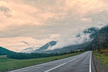 asphalt road in the mountains