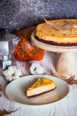 appetizing pumpkin cheesecake