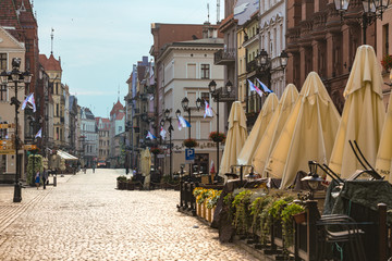 view of the street old Polish town of Torun © Sergii Mostovyi