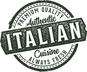 Authentic Italian Restaurant Menu Sign