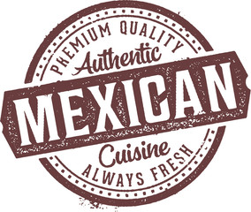 Authentic Mexican Restaurant Vintage Sign