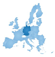 Naklejka premium Mapa UE