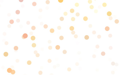 Light Orange vector banner set of circles, spheres.