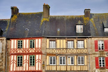 Façades typiques de la ville de Tréguier