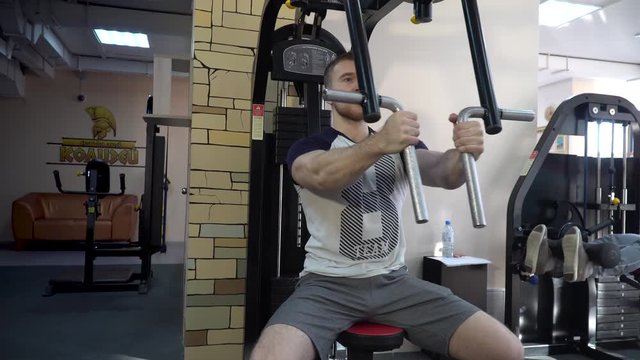 The athlete is swinging