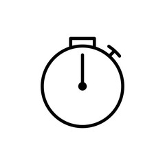 stopwatch line icon on white background