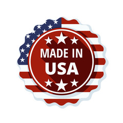 Made in USA label  illustration