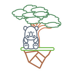 Colorful forest design 