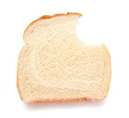 Sliced bread isolated on white background