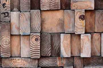 2x4 Ends Stacked in Irregular Patterns Closeup Abstract Texture Background