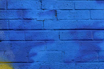 Brick Wall Painted Blue