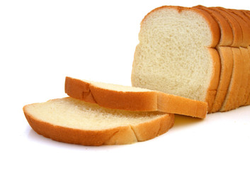 sliced bread isolated on white background