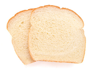 sliced bread isolated on white background