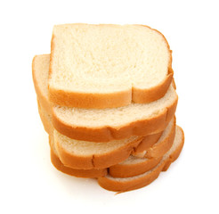 sliced bread isolated on white background