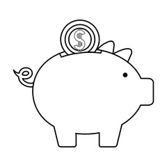 piggybank vector illustration