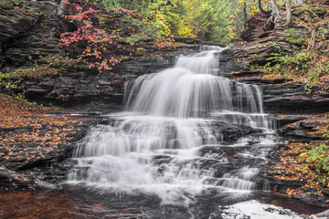 Fototapeta na wymiar Onondaga Falls at Ricketts Glen - Pennsylvania