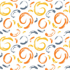 Vector seamless pattern. Abstract background with brush strokes.