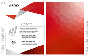 Light Red vector  layout for Leaflets.