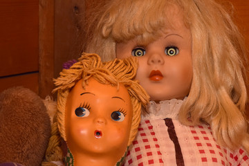 Vintage Dolls with Creepy Eyes