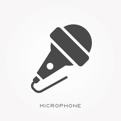 Silhouette icon microphone