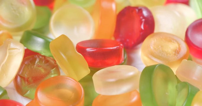 Assortment of colorful candy gummy