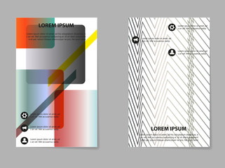 Abstract vector business template set. Brochure layout, modern cover design, poster, geometric shapes lines with texture background.