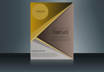 Fototapeta premium Vertical business card print template. Personal business card with company logo. Black and yellow colors. Clean flat design. Vector illustration. Business card mockup