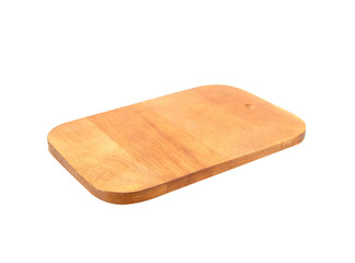 Wood cutting board isolated on white background