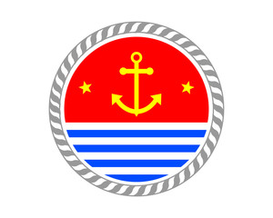 circle anchor icon hook navy marine symbol image