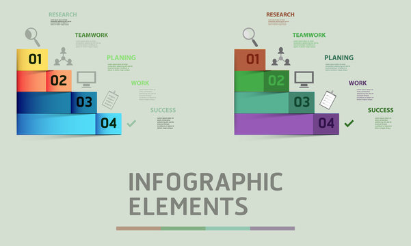 Modern strips infographics different options banner for business processes, workflow, diagram, flowcharts
