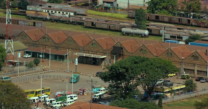 Railway Station & Freight Wagons; National Park And Streets; Nairobi, Kenya, Africa