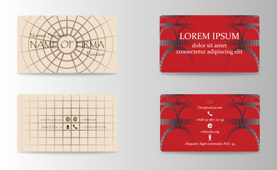 Set of Creative Business Card Print Templates. trending Style Vector Illustration. Stationery Design