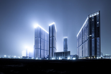Fototapeta na wymiar modern buildings in modern city