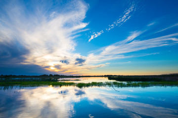Рассвет в дельте Волги