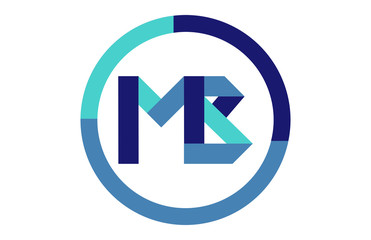 MB Global Circle Ribbon Letter Logo